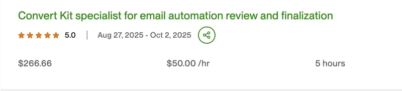 Convert Kit specialist for email automation - 5.0 rating